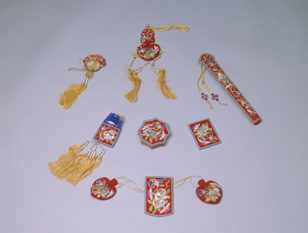 图片[2]-Red Satin Nail Silk Happiness and Longevity Pattern Work Plan-China Archive